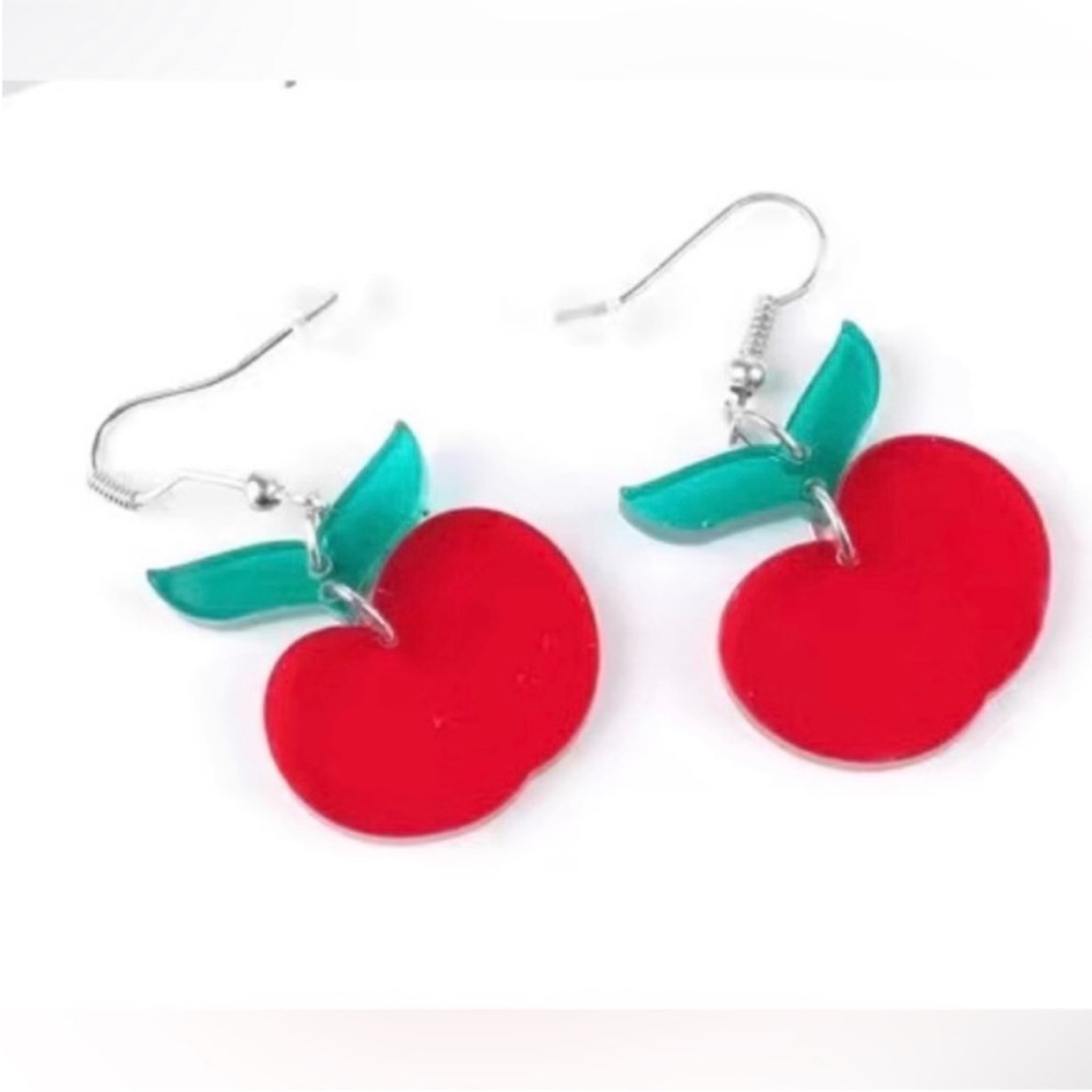 FREE WITH ANY PURCHASE Apple drop earrings